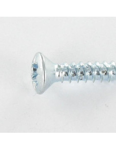 Vis tôle Tête fraisée bombée TFB Pozi 4.2X50 Acier zingué 2