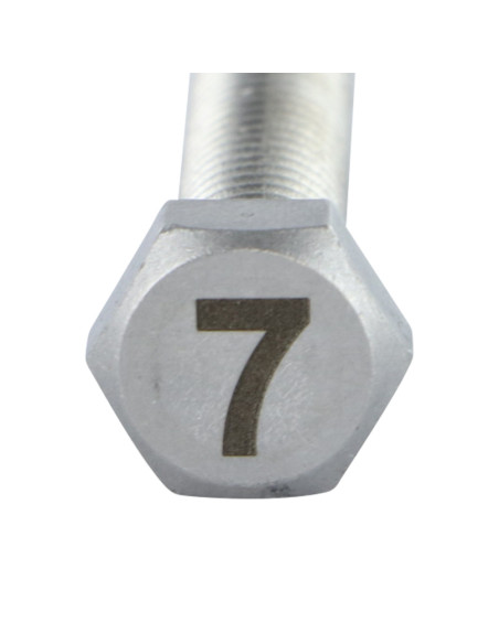 1 x Vis métaux Tête hexagonale TH 8X35 Inox A4 Gravure CHIFFRE 7