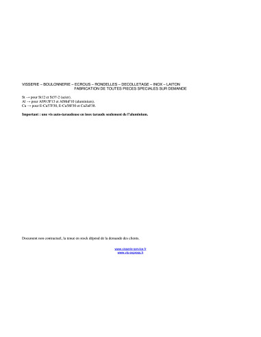 1 x Vis autotaraudeuse Tête hexagonale TH...