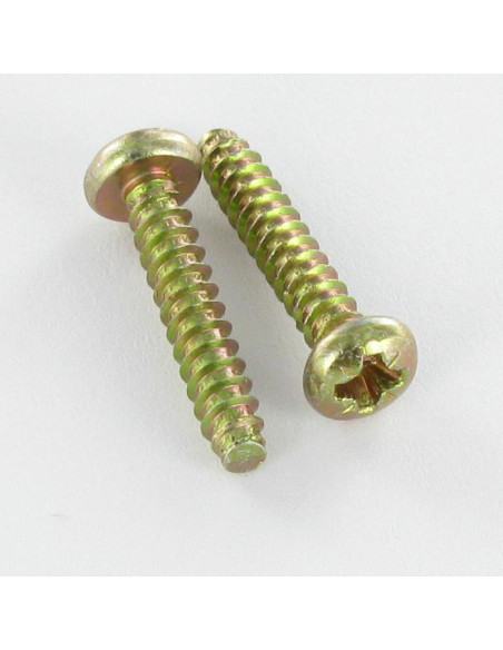 1 x Vis tôle tête cylindrique bombée large Pozi 2.9X9.5 Bichromaté Sans pointe