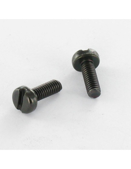 1 x Vis métaux Tête cylindrique large TCL Fendue M4X12 Acier zingué noir