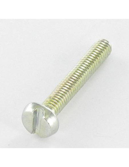 1 x Vis métaux Tête cylindrique large TCL Fendue M4X25 Filetée sur 23 Acier zingué