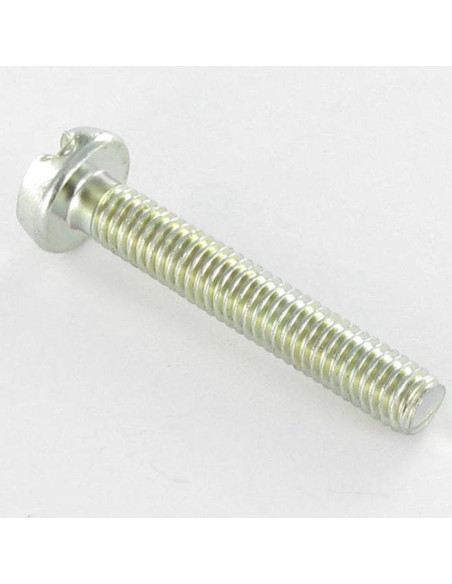1 x Vis métaux Tête cylindrique large TCL Fendue M4X25 Filetée sur 23 Acier zingué