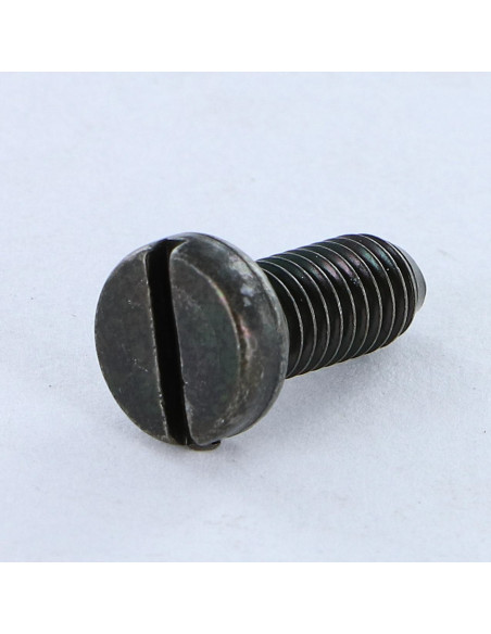 1 x Vis métaux Tête cylindrique large TCL Fendue M5X12 B.P. Acier zingué noir