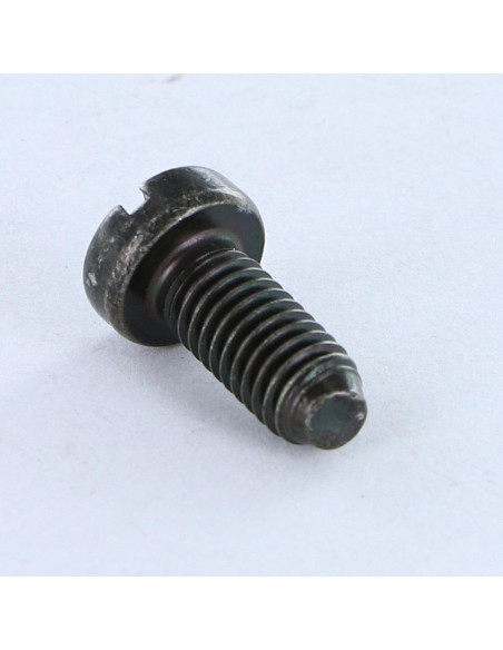 1 x Vis métaux Tête cylindrique large TCL Fendue M5X12 B.P. Acier zingué noir
