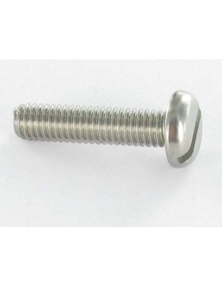 1 x Vis métaux Tête cylindrique large TCL Fendue M6X16 Acier chrome