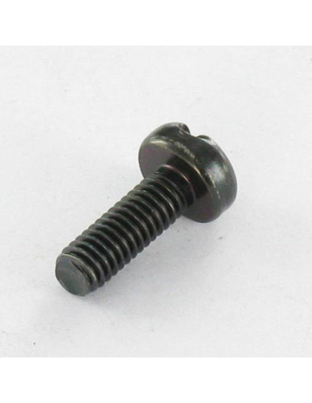 1 x Vis métaux Tête cylindrique large TCL Fendue M6X25 Acier zingué noir