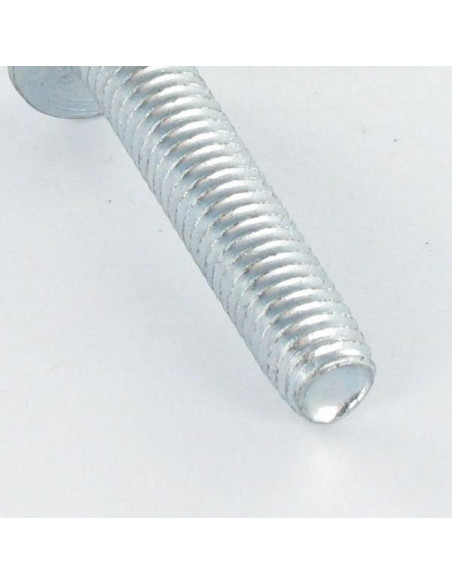 1 x Vis autotaraudeuse Tête hexagonale TH Embase collerette Lisse M3X6 Acier zingué microvis