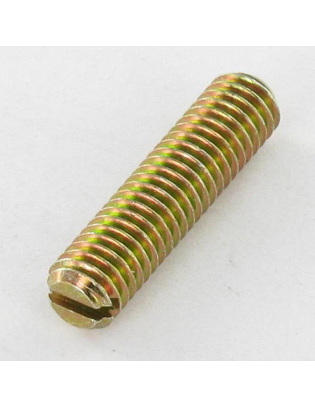 1 x Vis métaux Sans tête Fendue M10X40 Bout plat Bichromaté