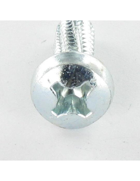 1 x Vis autotaraudeuse tête cylindrique bombée large PHILLIPS 6X16 Acier zingué