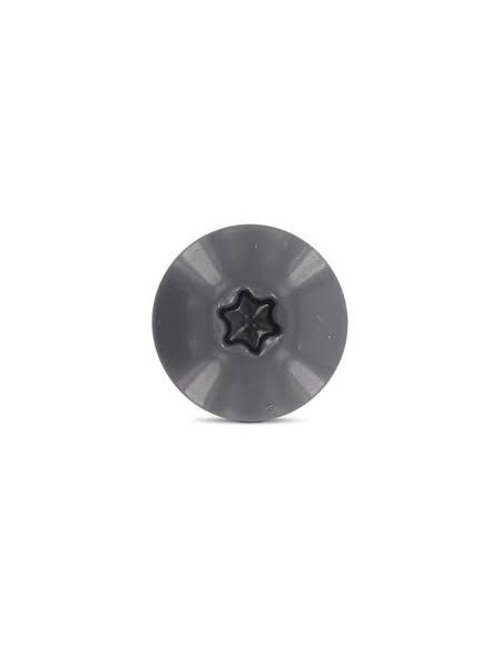 1 x Vis de facade TORX T20 4.8X32 Diamètre de tête: 12.3 Inox A2 RAL7012 gris basalte