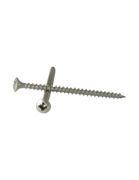 1 x VBA Vis bois agglo Inox A2 Tête fraisée bombée TFB Pozi 4X25