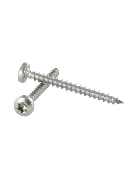 1 x VBA Vis bois agglo Inox A2 Tête ronde TR 4X25 TORX T20