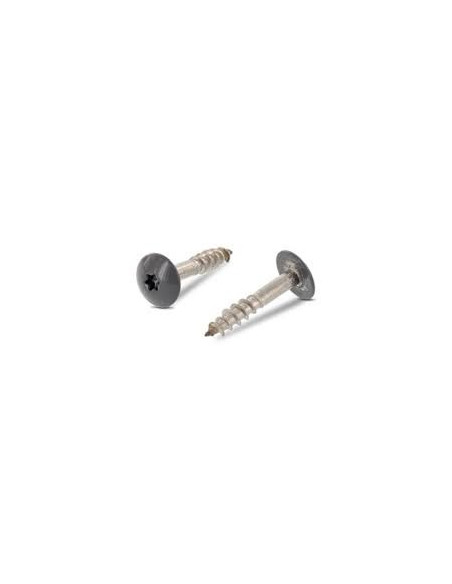 1 x Vis de facade TORX T20 5.5X35 Diamètre de tête: 12.3 Inox A2 RAL7012 gris basalte