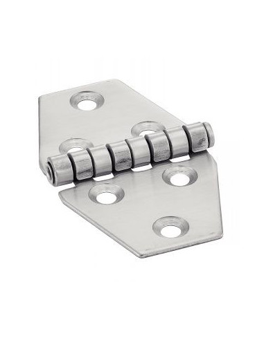 1 x Charnière Type D 6 trous Inox A2 70X40