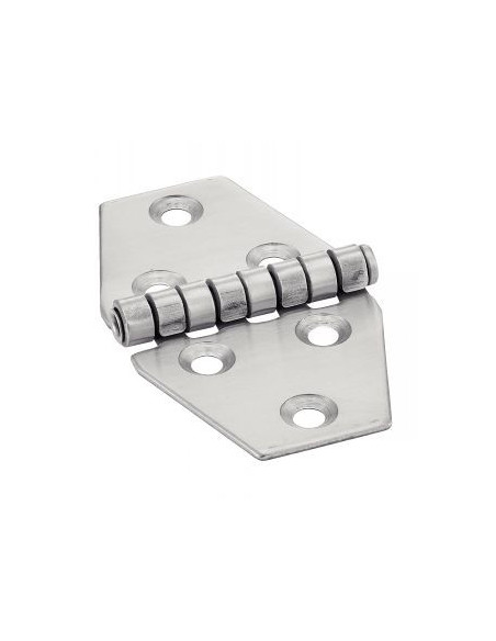 1 x Charnière Type D 6 trous Inox A2 70X40