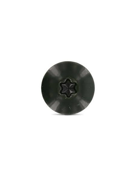 1 x Vis de facade TORX T20 4.8X32 Diamètre de tête: 12.3 Inox A2 RAL6009 vert sapin