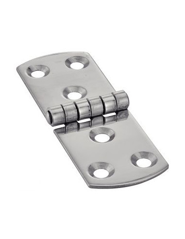 1 x Charnière Type E 6 trous Inox A2 100X40