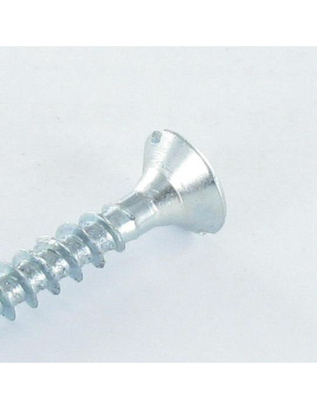 1 x VBA Vis bois agglo Tête fraisée Fendue 3.5X16 Acier zingué