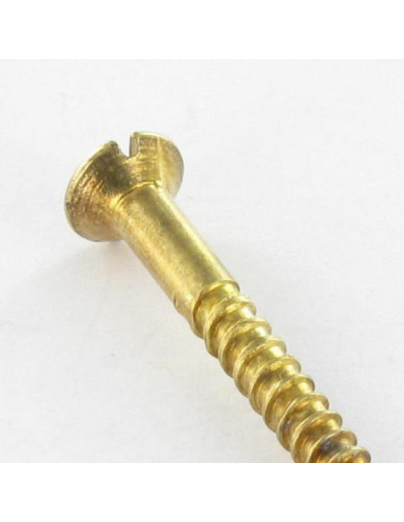 1 x Vis bois Tête fraisée Fendue 2.5X10 Acier laitonne microvis