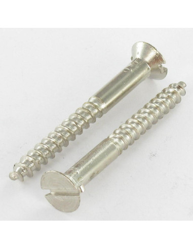 1 x Vis bois Tête fraisée Fendue 5X45 Acier chrome