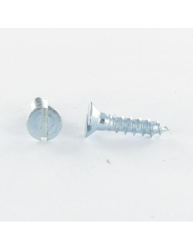 1 x Vis bois Tête fraisée Fendue 6X80 Acier zingué