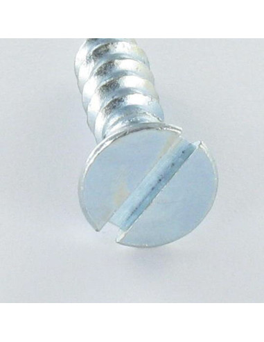 1 x Vis bois Tête fraisée Fendue 6X80 Acier zingué