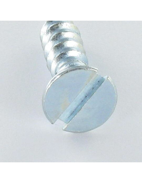 1 x Vis bois Tête fraisée Fendue 6X80 Acier zingué