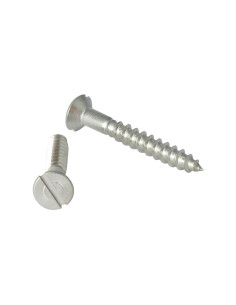 Vis bois Inox A2 Tête fraisée Fendue 4X45