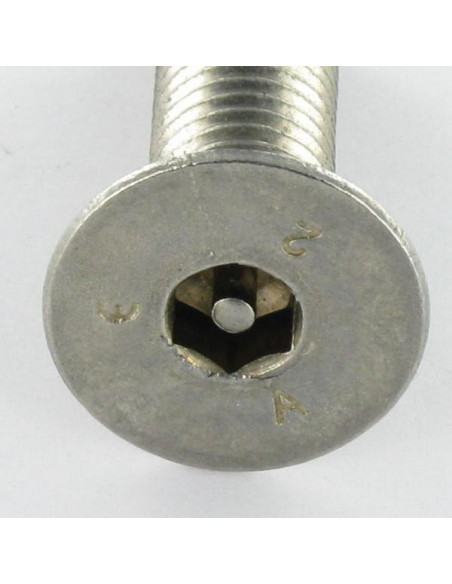 1 x Vis métaux Inox A2 Inviolable FHC tête fraisée empreinte hexagonale creuse Clé de 2 HC2 avec téton M3X20 microvis