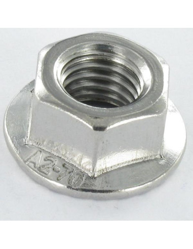1 x Ecrou hexagonale Inox A2 Embase collerette...