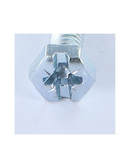 1 x Corps de boulon filetage partiel Tête hexagonale TH POZI et fendu M6X25 Filetée sur 22 BTLONGZG