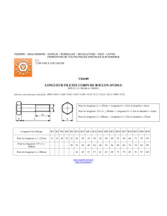 Corps de boulon filetage partiel Tête hexagonale TH M8X55... 2