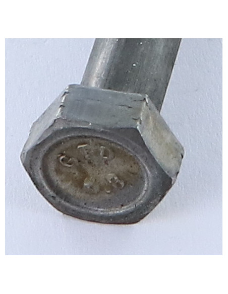 1 x Corps de boulon filetage partiel Tête hexagonale TH M8X80 Classe 6.8 Acier brut