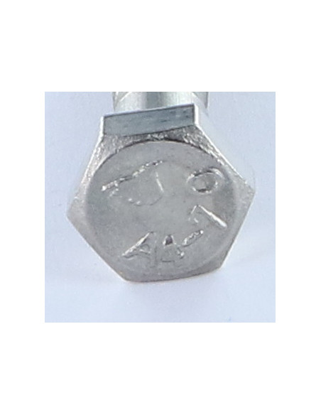 1 x Corps de boulon filetage partiel Tête hexagonale TH M8X45 Inox A4