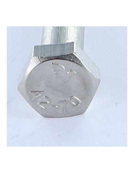 1 x Corps de boulon filetage partiel Inox A2 Tête hexagonale TH M8X75