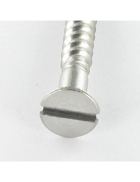 1 x Vis bois Inox A2 Tête fraisée Fendue 2.5X16 microvis
