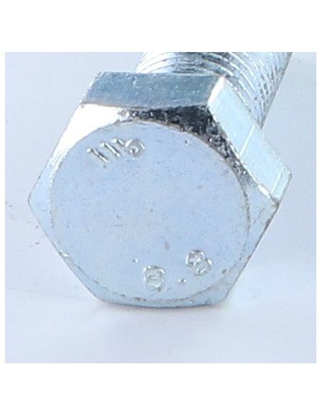 1 x Corps de boulon filetage partiel Tête hexagonale TH M16X45 Classe 8.8 Acier zingué