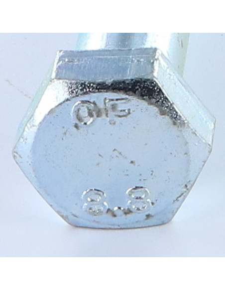 1 x Corps de boulon filetage partiel Tête hexagonale TH M18X190 Classe 8.8 Acier zingué