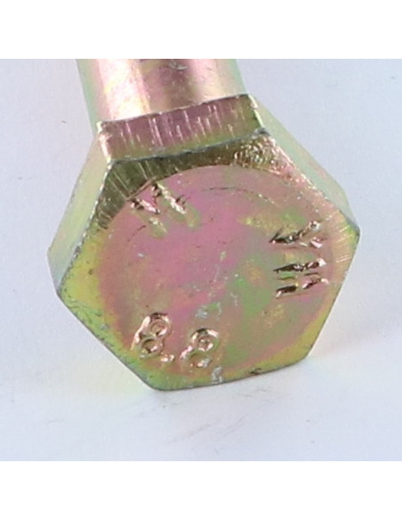 1 x Corps de boulon filetage partiel Tête hexagonale TH M10X60 Classe 8.8 Bichromaté