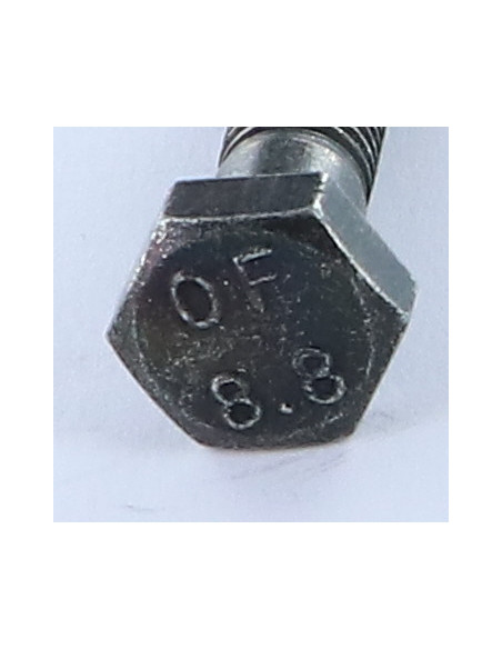 1 x Corps de boulon filetage partiel Tête hexagonale TH M8X40 Classe 8.8 Acier zingué noir