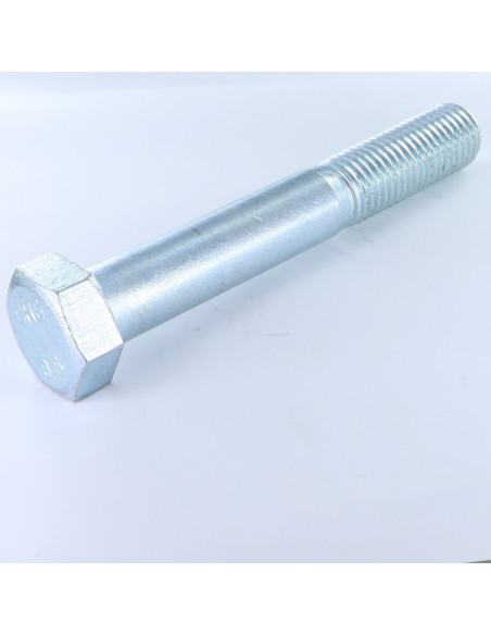 1 x Corps de boulon filetage partiel Tête hexagonale TH M24X200 Classe 8.8 Acier zingué
