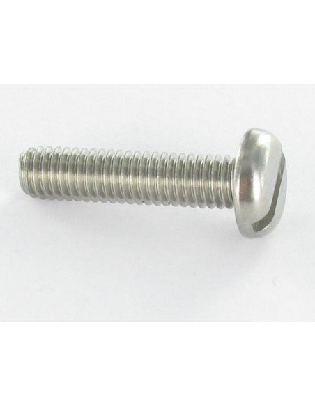 1 x Vis métaux Tête cylindrique large TCL Fendue M2.5X3.5 Acier brut microvis