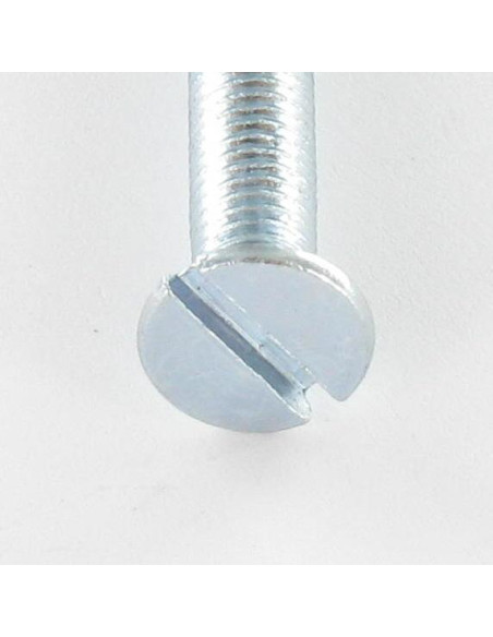 1 x Vis métaux Tête fraisée Fendue M4X20 Acier zingué