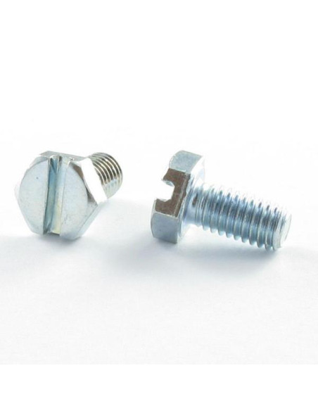 1 x Vis métaux Tête hexagonale TH M3X8 Fendue Acier brut microvis