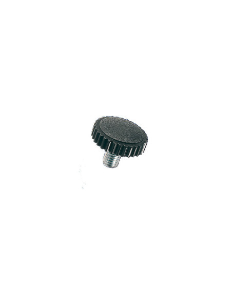 1 x Vis métaux Tête Moletée nylon noir Tige Acier zingué M4X25