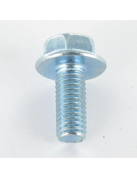 1 x Vis métaux Tête hexagonale TH M5X30 Embase lisse Acier zingué