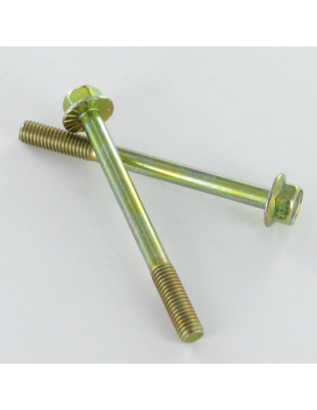 1 x Corps de boulon filetage partiel Charpente Tête hexagonale TH Embase collerette M16X225 Bichromaté