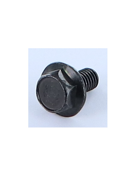 1 x Vis métaux Tête hexagonale TH M6X12 Embase lisse BP Acier zingué noir