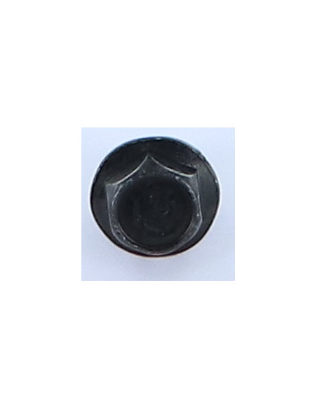 1 x Vis métaux Tête hexagonale TH M6X12 Embase lisse BP Acier zingué noir